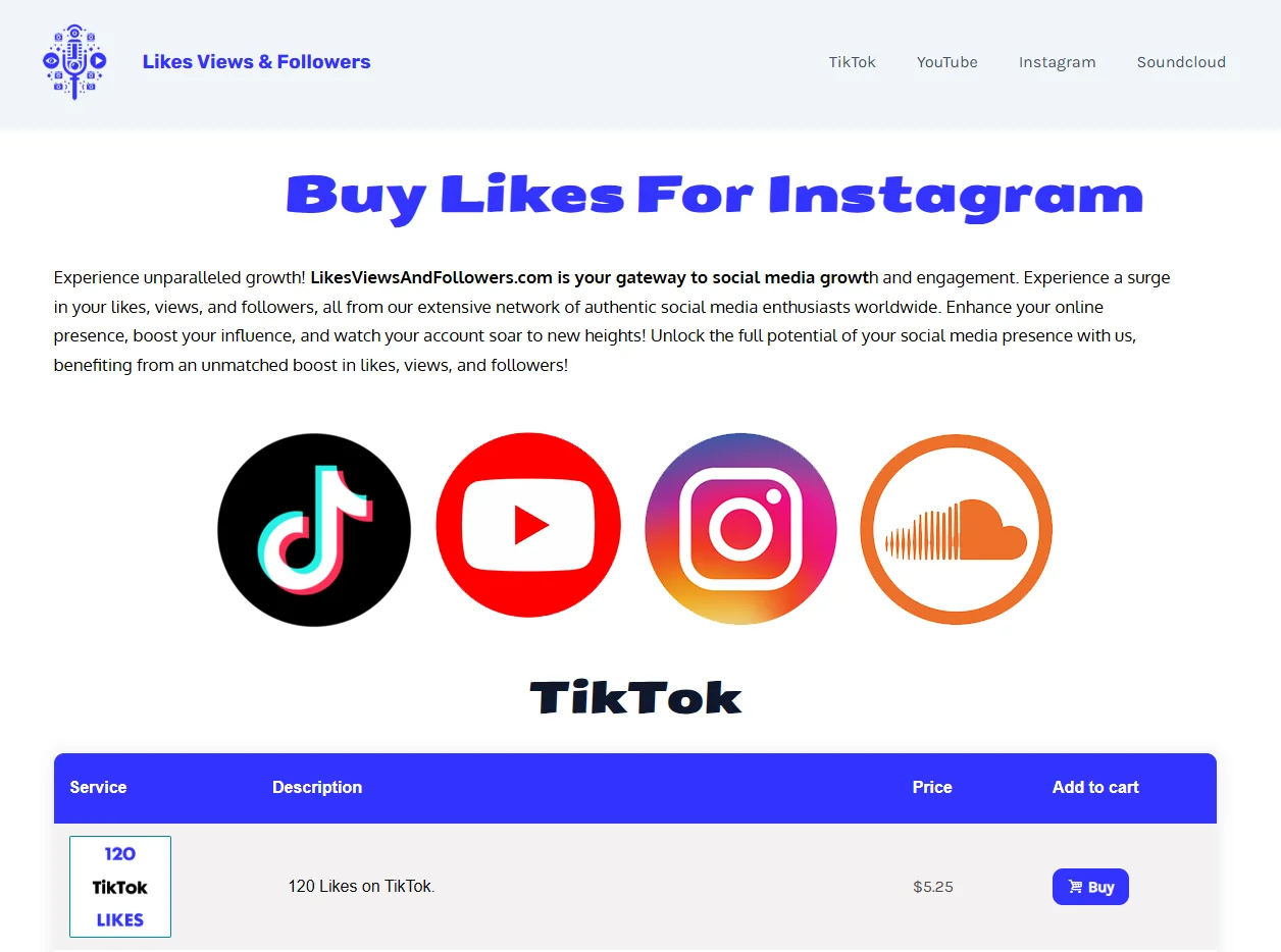 Likes Views and Followers